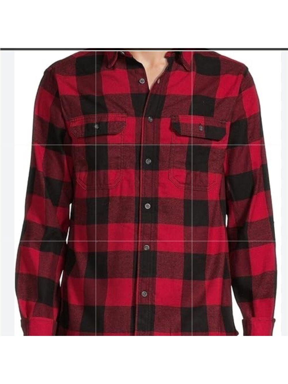 AMERICAN EAGLE Long Sleeve Buffalo Plaid Flannel Shirt Size L